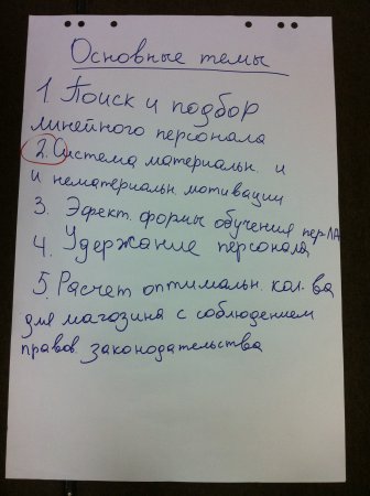 Фото материалов круглого стола HR