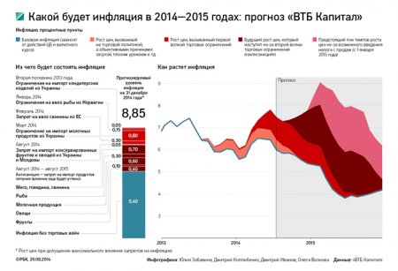 Экономисты прогнозируют пик инфляции в первом квартале 2015 года